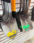Redway Feed Heavy-Duty Round Point Shovel with Long Fiberglass Handle for Road Repair & Gardening
